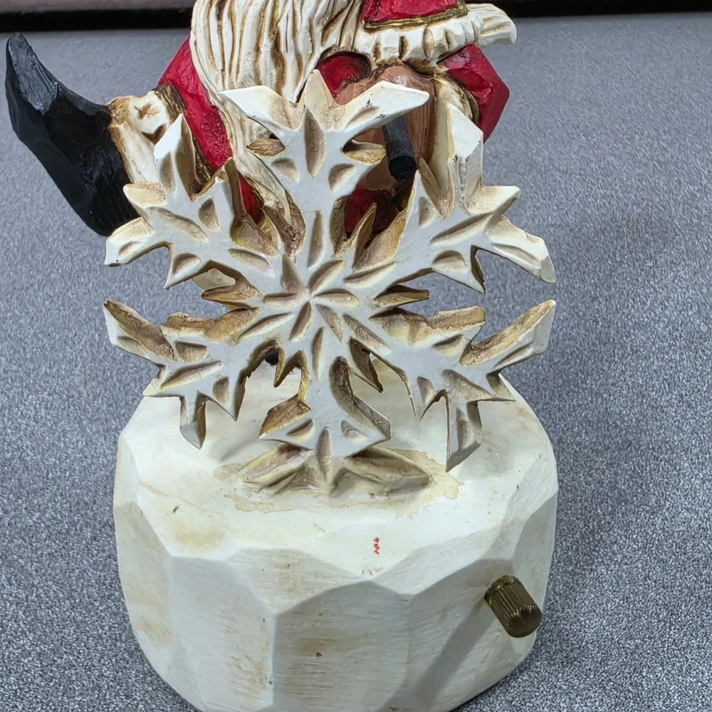 David Fryman Santa Musical Figurine Excellent 1994 Snowflake DF1081‎